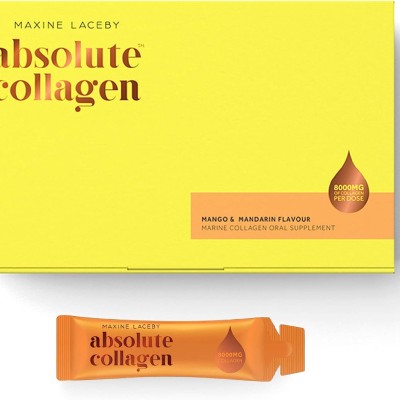 Absolute Collagen Marine Liquid Collagen Supplement for Women - Mango & Mandarin Flavour - Higher Absorption Than Tablets or Powder - 14 x 8000 mg Collagen Sachets per Box