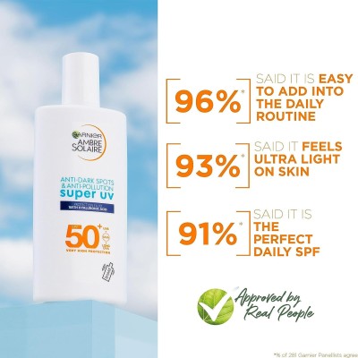 Garnier Ambre Solaire Anti-Dark Spots & Anti-Pollution, Protection Fluid SPF50+, Super UV, 40ml