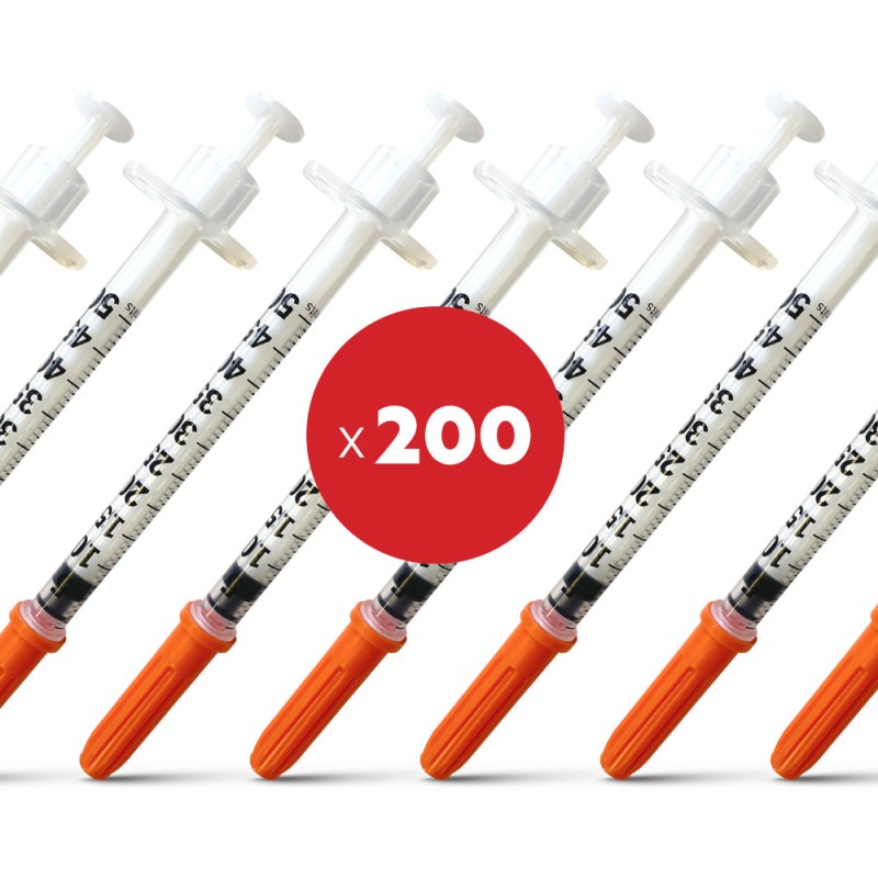 BD Microfine+ 0.5ml - 0.30mm (30g) x 8mm Syringes with Needles (Box of 200)