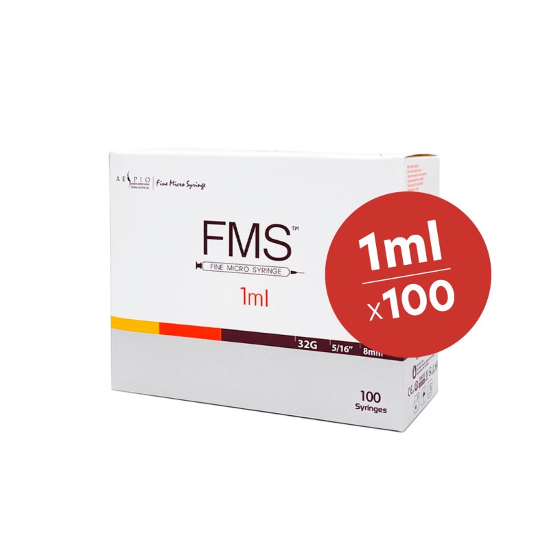 100 x FMS Micro Syringes (32G / 1ml / 8mm)